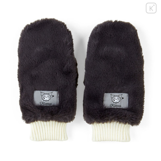 Japan Sanrio Original Faux Fur Muffler Gloves - Kuromi - 1