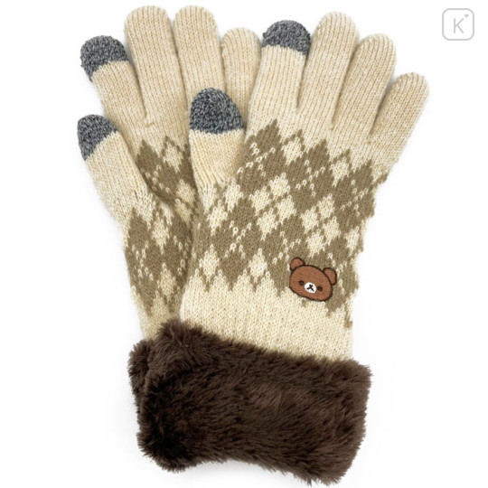 Japan San-X Embroidery Smartphone Compatible Gloves - Chairoikoguma - 1