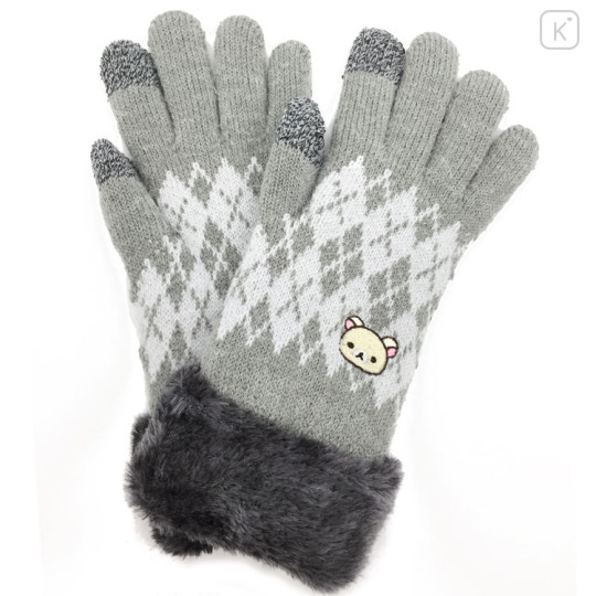 Japan San-X Embroidery Smartphone Compatible Gloves - Korilakkuma - 1