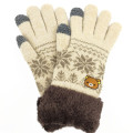 Japan San-X Embroidery Smartphone Compatible Gloves - Rilakkuma - 1