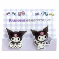 Japan Sanrio Glitter Clip 2pcs Set - Kuromi - 1
