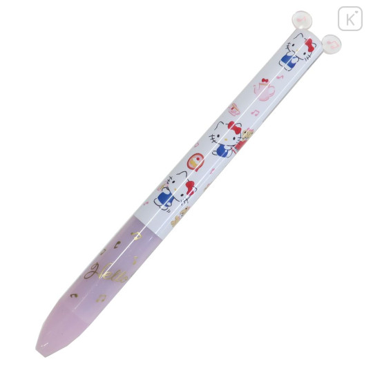 Japan Sanrio Two Color Mimi Pen - Hello Kitty / Friend - 1