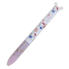 Japan Sanrio Two Color Mimi Pen - Hello Kitty / Friend