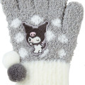 Japan Sanrio Original Kids Stretchy Gloves - Kuromi - 2