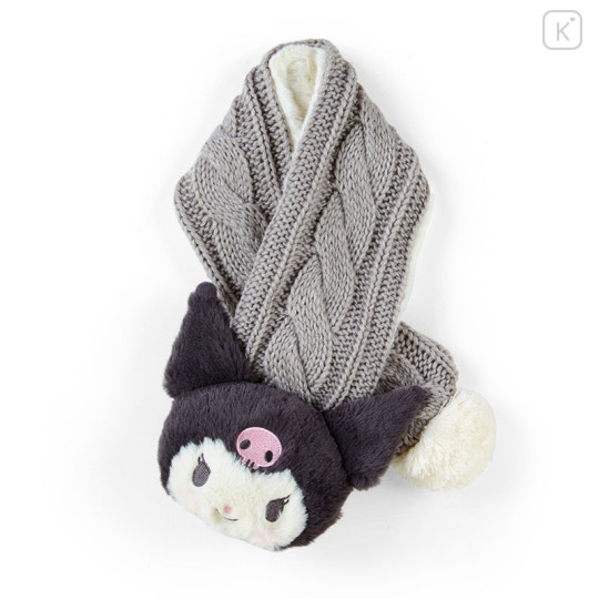 Japan Sanrio Original Kids Knit Scarf - Kuromi - 1