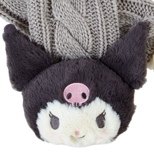 Japan Sanrio Original Kids Knit Scarf - Kuromi - 2