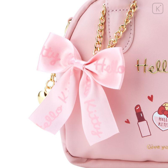 Japan Sanrio Original Kids Mini Boston Bag with Shoulder Strap - Hello Kitty - 5
