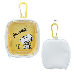 Japan Peanuts Mini Pouch with Carabiner - Snoopy / Woodstock