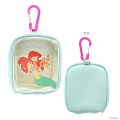 Japan Disney Mini Pouch with Carabiner - Little Mermaid Ariel