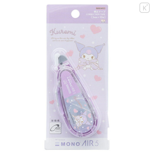 Japan Sanrio Mono Air Correction Tape - Kuromi / Ribbon - 2