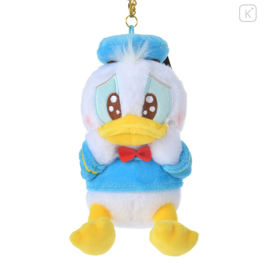 Japan Disney Store Fluffy Plush Keychain - Donald Duck / Uruuru Tears - 1