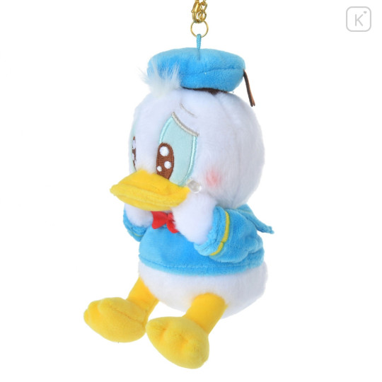 Japan Disney Store Fluffy Plush Keychain - Donald Duck / Uruuru Tears - 2