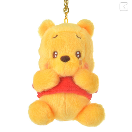 Japan Disney Store Fluffy Plush Keychain - Pooh / Uruuru Tears - 1