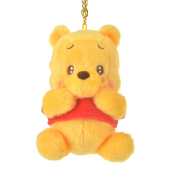 Japan Disney Store Fluffy Plush Keychain - Pooh / Uruuru Tears