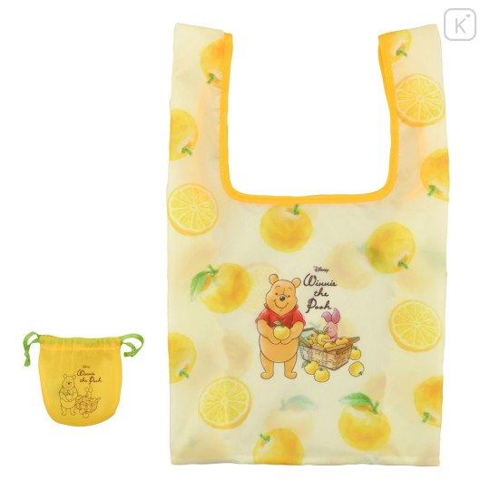 Japan Disney Store Eco Shopping Bag - Winnie the Pooh : Yuzu - 1