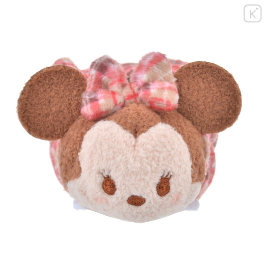 Japan Disney Store Tsum Tsum Mini Plush (S) - Minnie Mouse / Autumn Checked - 2