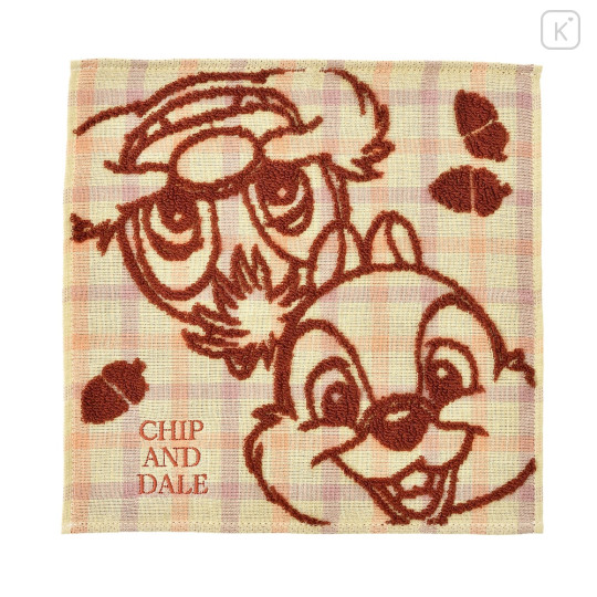 Japan Disney Store Towel Handkerchief - Chip & Dale : Plaid - 1
