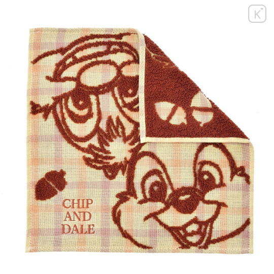 Japan Disney Store Towel Handkerchief - Chip & Dale : Plaid - 2