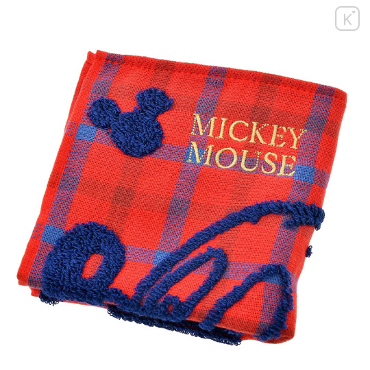 Japan Disney Store Towel Handkerchief - Mickey Mouse / Plaid - 3
