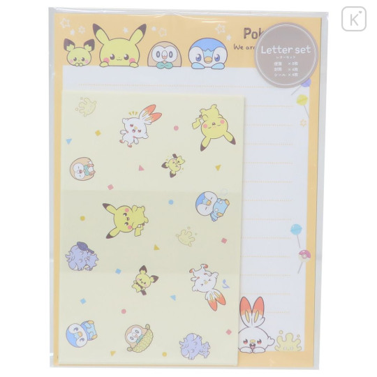 Japan Pokemon Letter Envelope Set - Pokepeace / Yellow - 1