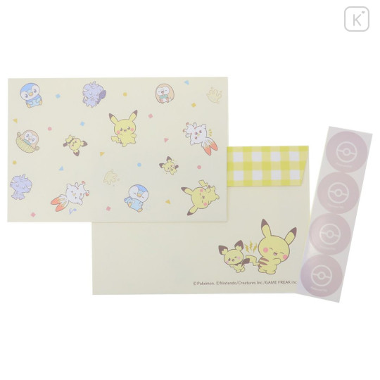 Japan Pokemon Letter Envelope Set - Pokepeace / Yellow - 3