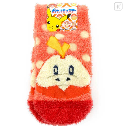 Japan Pokemon Fluffy Kid Socks - Fuecoco : Hogator - 1