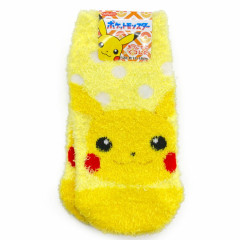 Japan Pokemon Fluffy Kid Socks - Pikachu