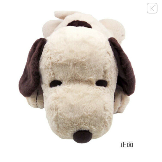 Japan Peanuts Fluffy Crawl Plush Toy (L) - Snoopy / Mocha - 2