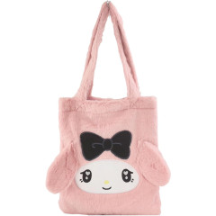 Japan Sanrio Fluffy Fur Tote Bag - My Melody