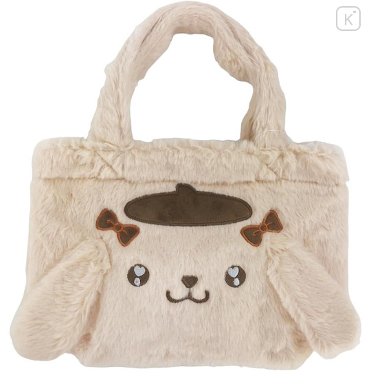 Japan Sanrio Fluffy Fur Handbag - Pompompurin - 1