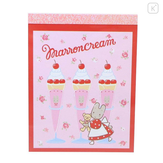 Japan Sanrio Mini Notepad - Marron Cream / Pink - 1