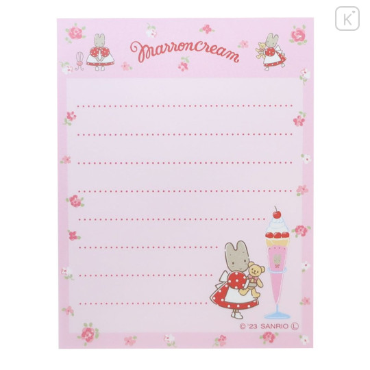 Japan Sanrio Mini Notepad - Marron Cream / Pink - 2