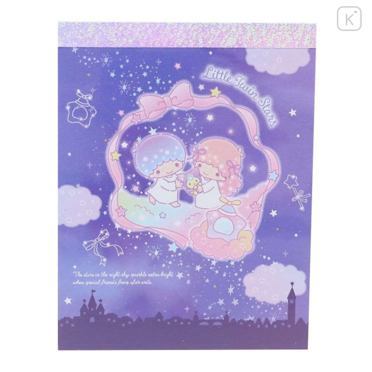 Japan Sanrio Mini Notepad - Little Twin Stars / Star Night - 1