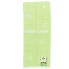 Japan Sanrio Jacquard Face Towel - Keroppi : Light Green