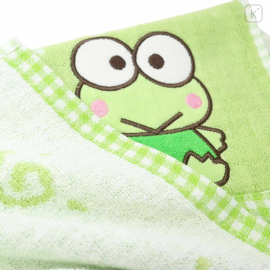 Japan Sanrio Jacquard Long Towel - Keroppi / Light Green - 2