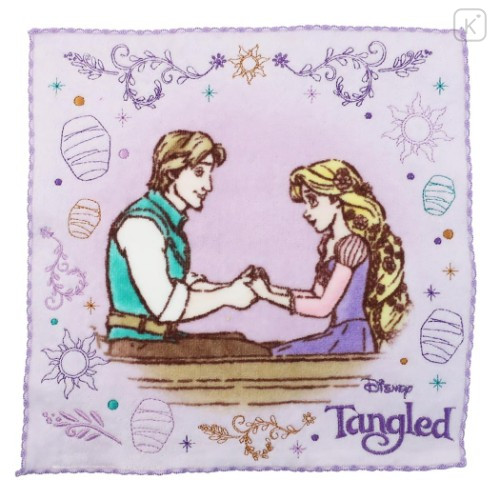Japan Disney Embroidered Handkerchief - Rapunzel / Dating - 1