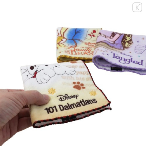 Japan Disney Embroidered Handkerchief - Rapunzel / Dating - 3