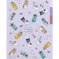 Japan Sanrio × Mofusand 3 Pockets A5 Clear File - Cat / Doll - 3