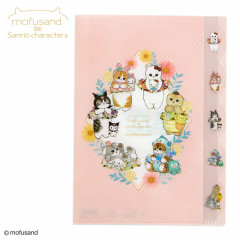 Japan Sanrio × Mofusand 5 Pockets A4 Clear File - Cat / Flora
