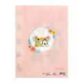 Japan Sanrio × Mofusand 5 Pockets A4 Clear File - Cat / Flora - 2