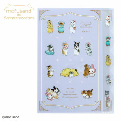 Japan Sanrio × Mofusand 5 Pockets A4 Clear File - Cat / Doll