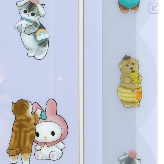 Japan Sanrio × Mofusand 5 Pockets A4 Clear File - Cat / Doll - 5