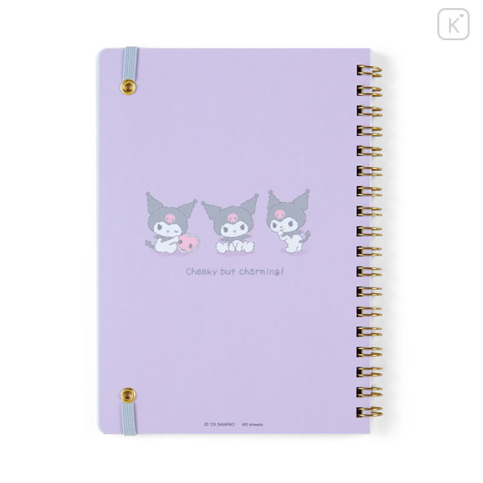 Japan Sanrio Original B6 Ring Notebook - Kuromi : Stuffed Toy Stationery - 2