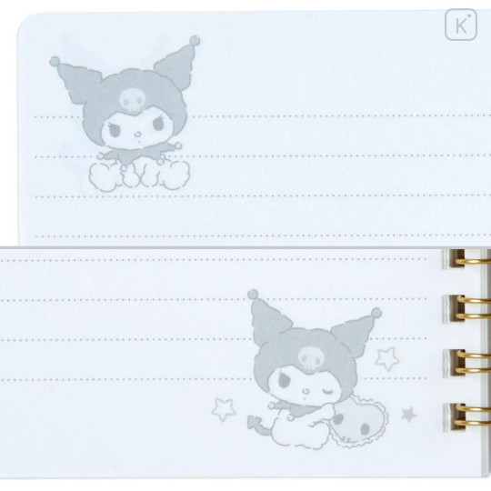 Japan Sanrio Original B6 Ring Notebook - Kuromi : Stuffed Toy Stationery - 6