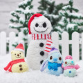 Japan Disney Store Fluffy Plush Keychain - Stitch : Christmas Snowman - 6