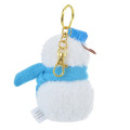 Japan Disney Store Fluffy Plush Keychain - Donald Duck / Christmas Snowman - 4