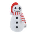 Japan Disney Store Fluffy Plush Keychain - Jack Skellington : Christmas Snowman - 1