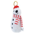 Japan Disney Store Fluffy Plush Keychain - Jack Skellington : Christmas Snowman - 2