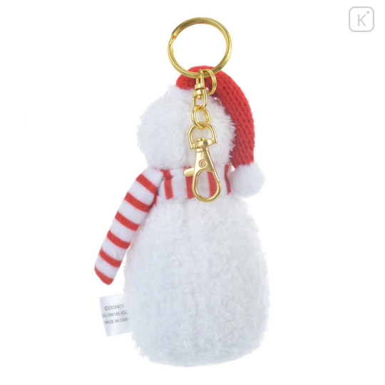 Japan Disney Store Fluffy Plush Keychain - Jack Skellington : Christmas Snowman - 4