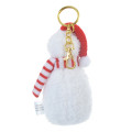 Japan Disney Store Fluffy Plush Keychain - Jack Skellington : Christmas Snowman - 4